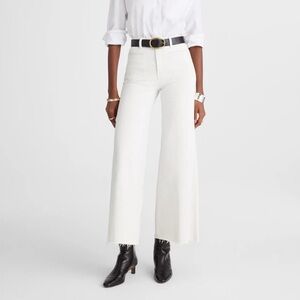 Madewell Women's White Wide-Leg Cropped Jeans